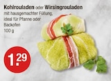 Kohlrouladen oder Wirsingrouladen von  im aktuellen V-Markt Prospekt für 1,29 €