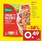 Netto Marken-Discount Altenburg - Fix Spaghetti Bolognese Angebot im Prospekt Fix Spaghetti Bolognese bei Netto Marken-Discount im Altenburg Prospekt für 0,49 €