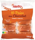 16 Pains au Chocolat Format Familial - NETTO en promo à 2,32 € chez Netto 16 Pains au Chocolat Format Familial - NETTO dans le catalogue Netto