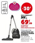 Aspirateur Sac Compact Power - Rowenta en promo chez Hyper U Lamballe à 69,99 €