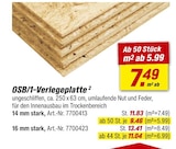 toom Baumarkt Luckenwalde - OSB/1-Verlegeplatte Angebot im Prospekt OSB/1-Verlegeplatte bei toom Baumarkt im Luckenwalde Prospekt für 9,46 €