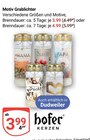 Motiv Grablichter im Angebot bei GLOBUS in Saarbrücken Motiv Grablichter Angebote von Hofer Kerzen bei GLOBUS Saarbrücken für 3,99 €