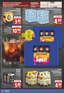 Cola im EDEKA Prospekt "Aktuelle Angebote" mit 28 Seiten (Eschweiler)