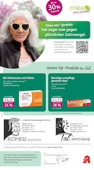 Aktueller mea - meine apotheke Prospekt "Unsere Juli-Angebote" Seite 1 von 4 Seiten für Beckingen