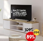 Banc TV 2 portes + 1 niche + 1 rayo en promo chez Maxi Bazar Pantin à 89,99 €