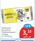 Aktuelles Recycling Toilettenpapier Angebot bei budni in Hamburg ab 3,33 €