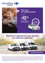 Catalogue Carrefour Location à Saint-Ouen-l'Aumône, avec 1 pages Prospectus Carrefour Location à Saint-Ouen-l'Aumône, "Pour tous vos déplacements", 1 pages, 10/05/2021 - 10/06/2021