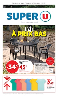 Promotion Vêtements Femme dans le prospectus Super U, valable du 09/06/2026 au 21/06/2026 Promo Vêtements Femme dans le catalogue Super U du moment à la page 1