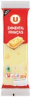 U Express Le Petit Clamart - EMMENTAL FRANCAIS PASTEURISE RAPE U Promo EMMENTAL FRANCAIS PASTEURISE RAPE U dans le catalogue U Express Des bons plans à l'italienne à Le Petit Clamart