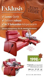 Trapezsofa im Polstermöbel Fischer Prospekt "FRÜHLINGS-BONUS" auf Seite 11