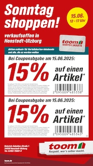 toom Baumarkt Prospekt Sonntag shoppen! mit 1 Seite