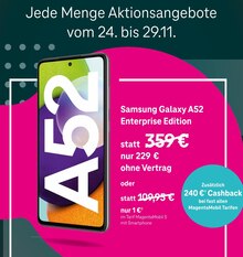 Galaxy A52 Smartphone Angebot in Biberach an der Riß im aktuellen Prospekt bei Telekom Shop in Biberach an der Riß