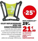 Gilet réfléchissant avec LED directionnelles - Super U Gilet réfléchissant avec LED directionnelles à 21,99 € dans le catalogue Super U