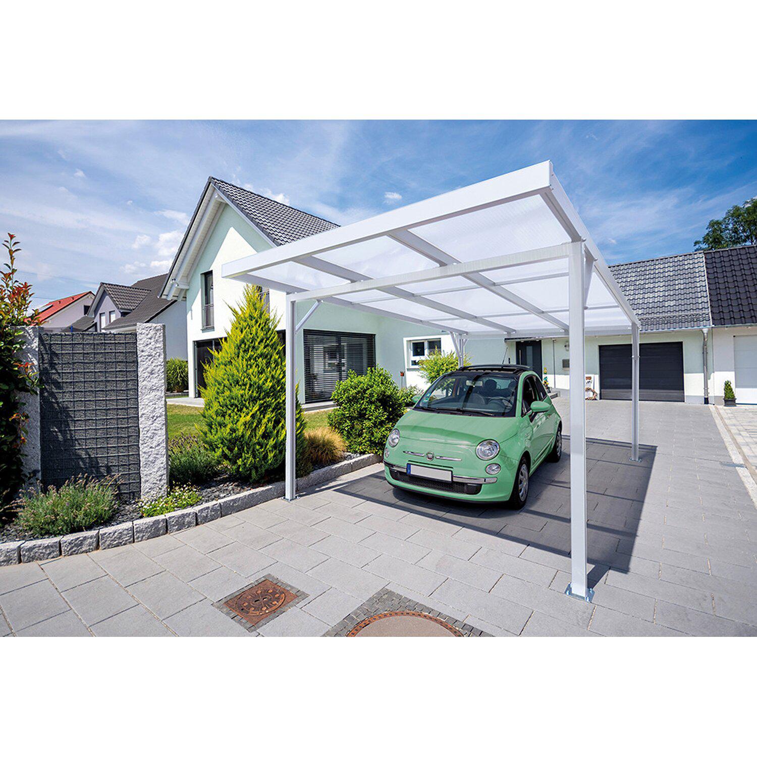 OBI Wasserburg - Carport Premium Anthrazit PC Stegplatte klar 309,4 cm x 562 cm Carport Premium Anthrazit PC Stegplatte klar 309,4 cm x 562 cm Angebot bei OBI Wasserburg im Prospekt ORDNUNG IM GARTEN