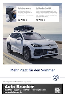 Aktueller Volkswagen Prospekt "Mehr Platz für den Sommer" Aktueller Volkswagen Prospekt