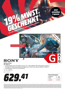 Fernseher im MediaMarkt Saturn Prospekt "19% MWST. GESCHENKT" mit 31 Seiten (Wolfenbüttel)