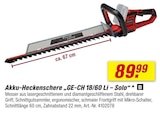 Akku-Heckenschere GE-CH 18/60 Li – Solo im Angebot bei toom Baumarkt in Königswinter Akku-Heckenschere GE-CH 18/60 Li – Solo Angebote bei toom Baumarkt Königswinter für 89,99 €