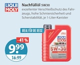 Aktuelles Nachfüllöl 5W30 Angebot bei V-Markt in Augsburg ab 9,99 €