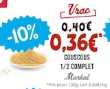 Couscous 1/2 complet - Markal en promo chez Naturalia Couscous 1/2 complet - Markal dans le catalogue Naturalia