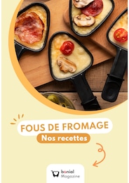 Catalogue Autres Magasins de Recettes à Montval Prospectus Recettes à Montval, "FOUS DE FROMAGE Nos recettes", 1 page, 27/10/2025 - 30/11/2025