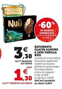 Super U Auchel - BATONNETS GLACES ALMOND & JAVA VANILLA Promo BATONNETS GLACES ALMOND & JAVA VANILLA dans le catalogue Super U Des prix qui tombent vraiment bien ! à Auchel