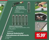 Universal-Gaskartusche/Unkrautbrenner mit Gaskartusche von PARKSIDE für 15,99 € bei Lidl im Angebot Universal-Gaskartusche/Unkrautbrenner mit Gaskartusche von PARKSIDE im aktuellen Lidl Prospekt