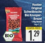 Original Schwäbische Bio Knusper-Brezel von Huober im aktuellen EDEKA Prospekt für 1,29 €
