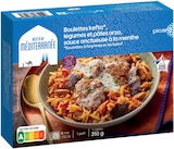 Boulettes kefta, légumes et pâtes orzo, sauce onctueuse à la menthe - PICARD en promo chez Picard Boulettes kefta, légumes et pâtes orzo, sauce onctueuse à la menthe - PICARD dans le catalogue Picard