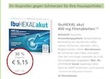 LINDA Premiumapotheke Clausthal-Zellerfeld - IbuHEXAL akut 400 mg Filmtabletten Angebot im Prospekt IbuHEXAL akut 400 mg Filmtabletten bei LINDA Premiumapotheke im Clausthal-Zellerfeld Prospekt für 5,15 €