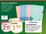 Premium Collegeblock Angebote von Clairefontaine bei GLOBUS Jena für 1,99 €