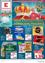 Kaufland Prospekt für Pfullingen mit 40 Seiten Kaufland Prospekt für Pfullingen: "MEIN STATUSSYMBOL: KÖNIGLICHE PROZENTE", 40 Seiten, 18.02.2021 - 24.02.2021