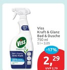 Kraft & Glanz Bad & Dusche im Angebot bei budni in Stade Kraft & Glanz Bad & Dusche Angebote von Viss bei budni Stade für 2,29 €