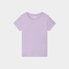 T-shirt manches courtes en coton mauve fille dans le catalogue La Halle