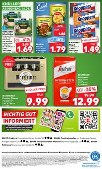 Warsteiner im Kaufland Prospekt "Aktuelle Angebote" mit 62 Seiten (Friedrichshafen)