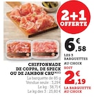Chiffonnade de coppa, de speck ou de jambon cru en promo chez Super U Bourges à 6,58 €