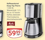 Aktuelle Melitta Angebote bei GLOBUS in Duisburg Aktuelles Kaffeeautomat Enjoy Top Therm Angebot bei GLOBUS in Duisburg ab 59,99 €