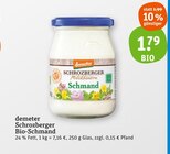 Schrozberger Bio-Schmand von demeter im aktuellen tegut Prospekt für 1,79 €