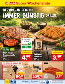 Bratwurst im Netto Marken-Discount Prospekt "Aktuelle Angebote" mit 61 Seiten (Moers)
