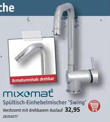 Spültisch-Einhebelmischer 'Swing' bei BAUHAUS in Hilden Spültisch-Einhebelmischer 'Swing' im Angebot bei BAUHAUS Hilden für 32,95 €