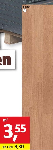 Laminatboden Dekor Buche bei BAUHAUS in Erkelenz Laminatboden Dekor Buche im Angebot bei BAUHAUS Erkelenz für 3,55 €