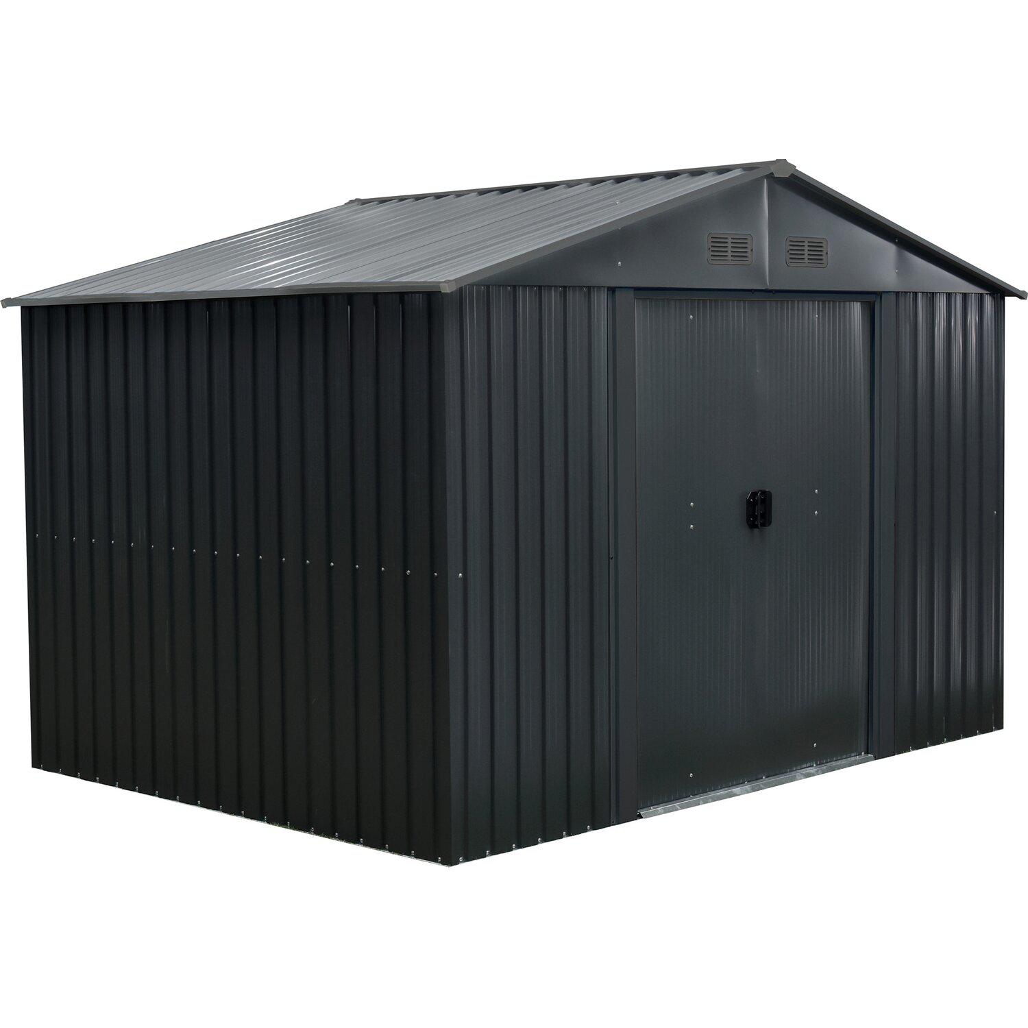 OBI Wasserburg - Gerätehaus mit Satteldach 301 cm x 238 cm Gerätehaus mit Satteldach 301 cm x 238 cm Angebot bei OBI Wasserburg im Prospekt ORDNUNG IM GARTEN