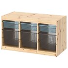 Aufbewahrung mit Boxen Kiefer weiß gebeizt, hell graublau/dunkelgrau Angebote von TROFAST bei IKEA Mönchengladbach für 120,00 €