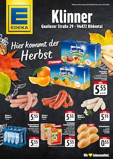 EDEKA Ahorn Prospekt "Hier kommt der Herbst" mit 2 Seiten