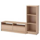 TV-Möbel, Kombination Eichenfurnier weiß lasiert 160x39x106 cm Angebote von BILLY / BENNO bei IKEA Bielefeld für 143,99 €