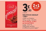 Tablette de Chocolat - LINDT dans le catalogue E.Leclerc