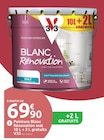 Peinture Blanc Rénovation mat 10 L + 2 L gratuits - V33 - Mr.Bricolage à Châteauroux Peinture Blanc Rénovation mat 10 L + 2 L gratuits - V33 en promo chez Mr.Bricolage Châteauroux à 69,90 €