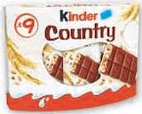 Barres chocolatees - KINDER COUNTRY en promo chez U Express Saint-Étienne à 1,19 €