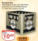 Bier Angebote von Warsteiner bei GLOBUS Saarlouis für 10,49 €