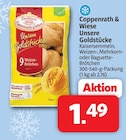 Unsere Goldstücke Kaisersemmeln im Angebot bei Markant Nordwest in Aurich Unsere Goldstücke Kaisersemmeln Angebote von Coppenrath & Wiese bei Markant Nordwest Aurich für 1,49 €