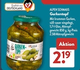 Gurkentopf von Alpen Schmaus im aktuellen ALDI SÜD Prospekt für 2,19 €